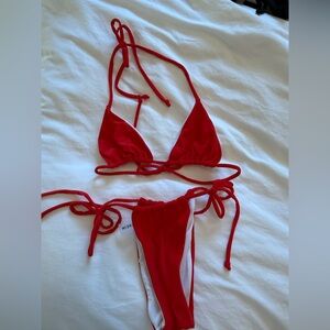 SHEIN Vibrant Red Bikini Set